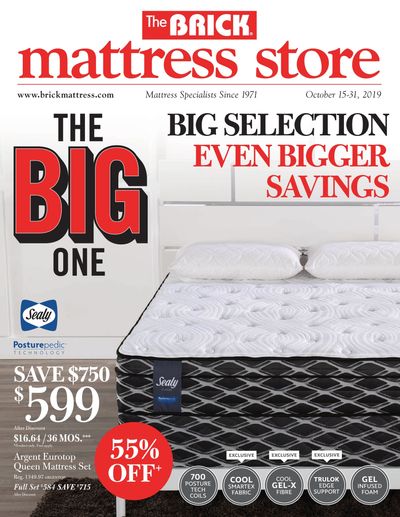 The Brick Mattress Store Flyer October 15 to 31