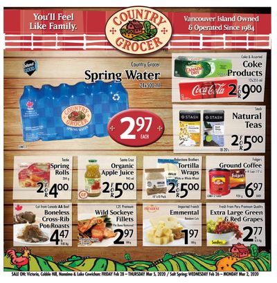 Country Grocer (Salt Spring) Flyer February 26 to March 2