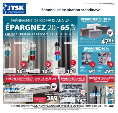 JYSK (QC) Flyer February 27 to March 4