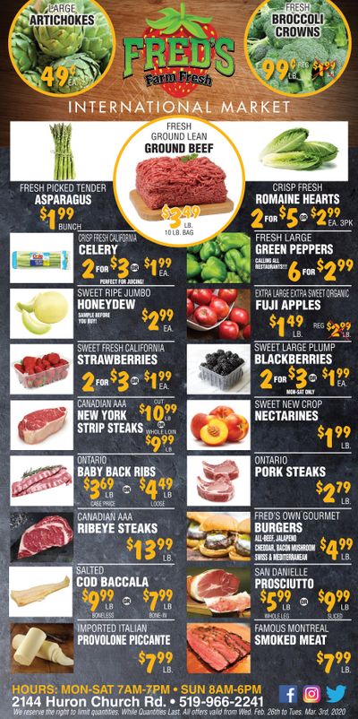 Fred's Farm Fresh Flyer February 26 to March 3