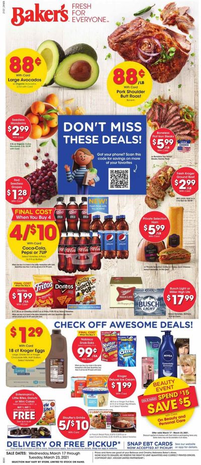Baker's Weekly Ad Flyer March 17 to March 23