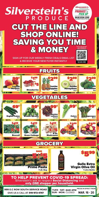 Silverstein's Produce Flyer March 16 to 20