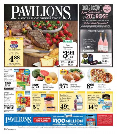 Pavilions (CA) Weekly Ad Flyer March 17 to March 23