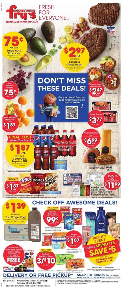 Fry’s (AZ) Weekly Ad Flyer March 17 to March 23