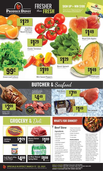 Produce Depot Flyer March 17 to 23
