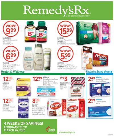 Remedy's RX Flyer February 28 to March 26