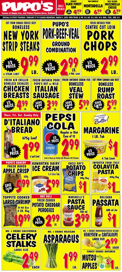 Pupo's Food Market Flyer February 27 to March 4