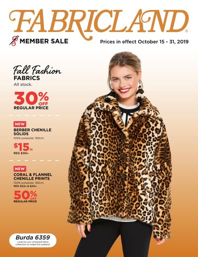 Fabricland (West) Flyer October 15 to 31