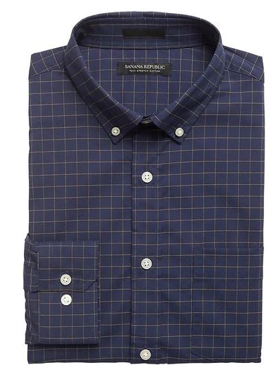 Slim-Fit Tech-Stretch Cotton Shirt For $59.00 At Banana Republic Canada