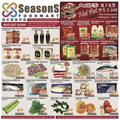 Seasons Food Mart (Thornhill) Flyer February 28 to March 5