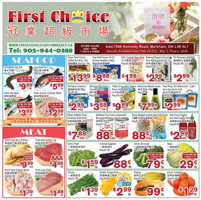 First Choice Supermarket Flyer February 28 to March 5