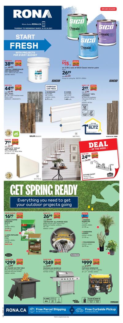 Rona (ON) Flyer March 18 to 24