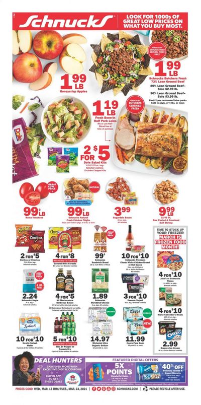Schnucks (IA, IL, IN, MO, WI) Weekly Ad Flyer March 13 to March 23 Schnucks (IA, IL, IN, MO, WI) Weekly Ad Flyer March 13 to March 23