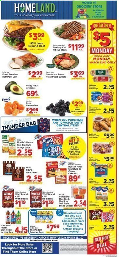 Homeland (OK, TX) Weekly Ad Flyer March 17 to March 23