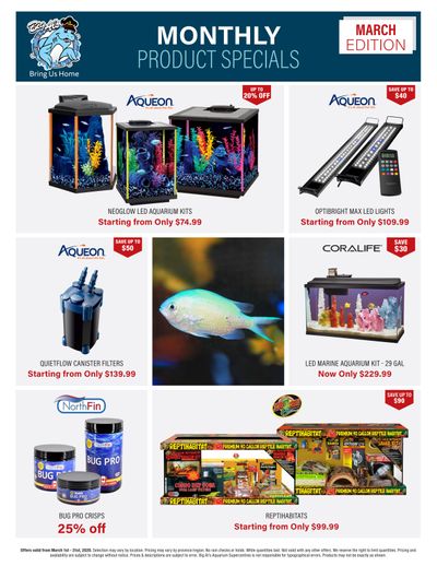 Big Al's Monthly Product Specials March 1 to 31