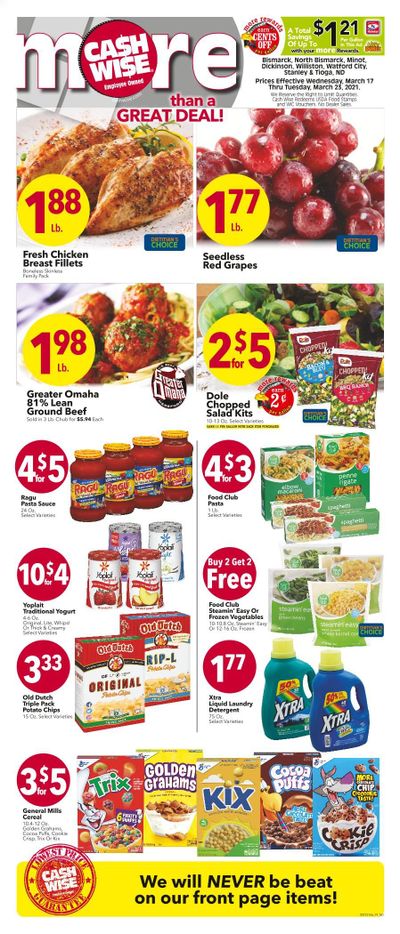 Cash Wise (MN, ND) Weekly Ad Flyer March 17 to March 23