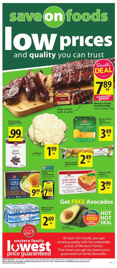 Save on Foods (SK) Flyer March 18 to 24