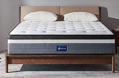 King Mattress, Ssecretland 10 inch Pocket Spring Mattress Compressed in a Small Box, Individually Wrapped Coils Innerspring Hybrid Mattresses with CertiPUR-US Certified Foam, Medium Firm Bed Mattress For $299.99 At Amazon Canada