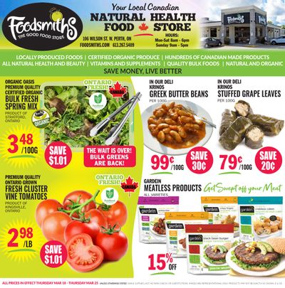Foodsmiths Flyer March 18 to 25