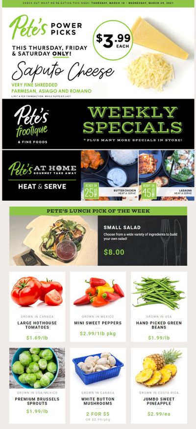 Pete's Fine Foods Flyer March 18 to 24