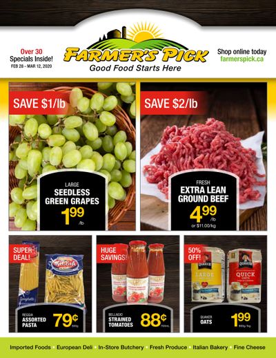 Farmer's Pick Flyer February 28 to March 12