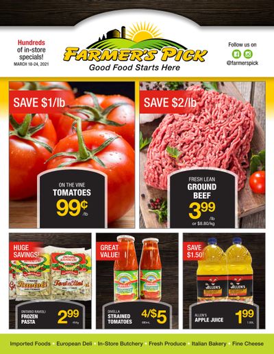 Farmer's Pick Flyer March 18 to 24