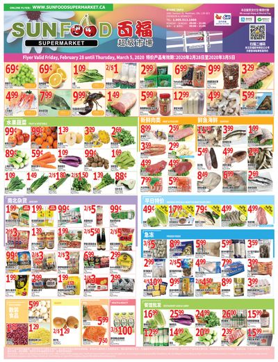 Sunfood Supermarket Flyer February 28 to March 5