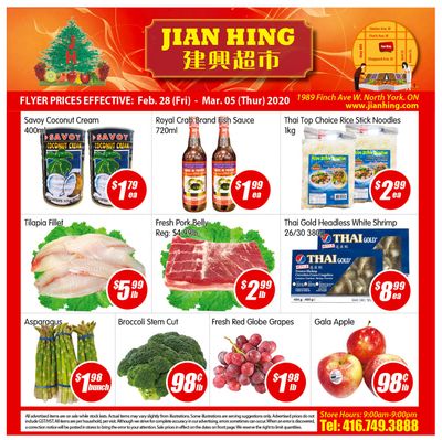 Jian Hing Supermarket (North York) Flyer February 28 to March 5