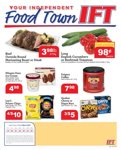 IFT Independent Food Town Flyer March 19 to 25
