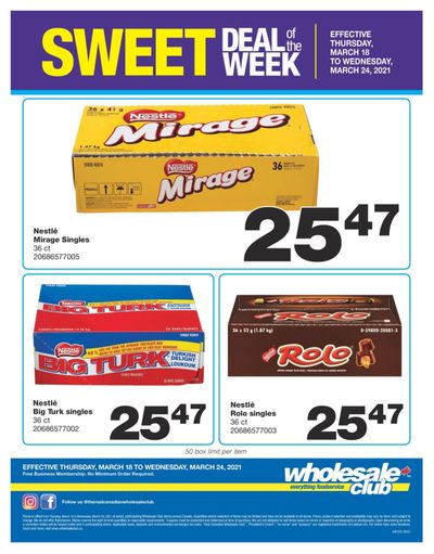Wholesale Club Sweet Deal of the Week Flyer March 18 to 24