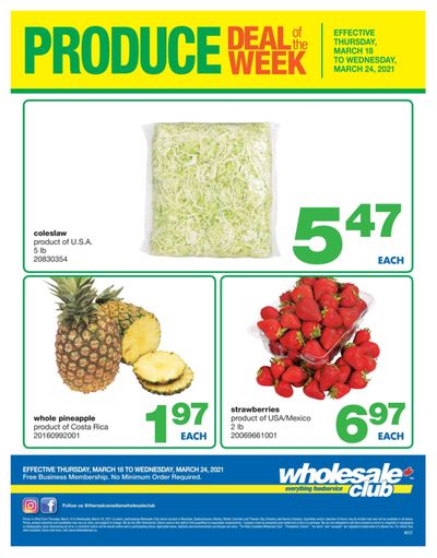 Wholesale Club (West) Produce Deal of the Week Flyer March 18 to 24