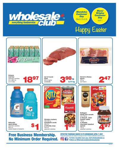 Wholesale Club (ON) Flyer March 18 to April 7
