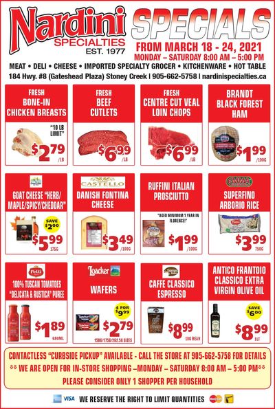 Nardini Specialties Flyer March 18 to 24