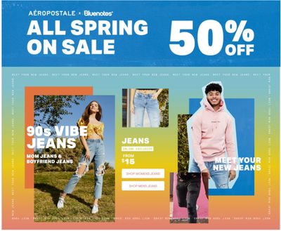 Bluenotes & Aeropostale Canada Spring Sale: Save 50% off All Spring Styles