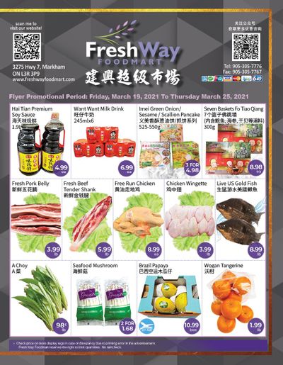 FreshWay Foodmart Flyer March 19 to 25