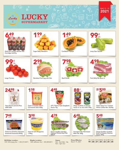 Lucky Supermarket (Winnipeg) Flyer March 19 to 25