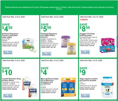 Costco Canada More Savings Weekly Coupons/Flyers for: Ontario, New Brunswick, Newfoundland & Labrador and Nova Scotia, March 2 – 8