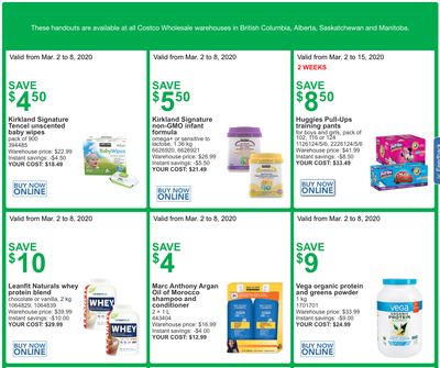 Costco Canada More Savings Weekly Coupons/Flyers for Western Canada: British Columbia, Alberta, Saskatchewan & Manitoba, March 2 – 8 Costco Canada More Savings Weekly Coupons/Flyers for Western Canada: British Columbia, Alberta, Saskatchewan & Manitoba, March 2 – 8