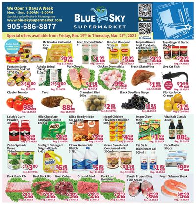 Blue Sky Supermarket (Pickering) Flyer March 19 to 25