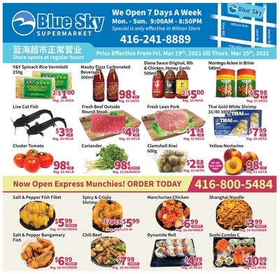 Blue Sky Supermarket (North York) Flyer March 19 to 25