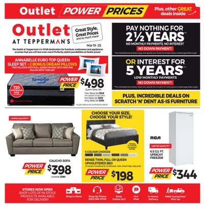 Outlet at Tepperman's Flyer March 19 to 25