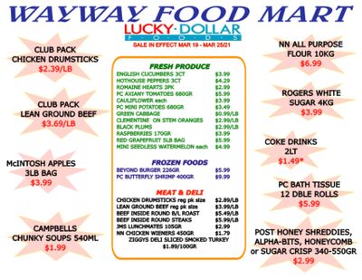 WayWay Food Mart Flyer March 19 to 25