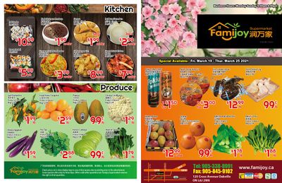 Famijoy Supermarket Flyer March 19 to 25