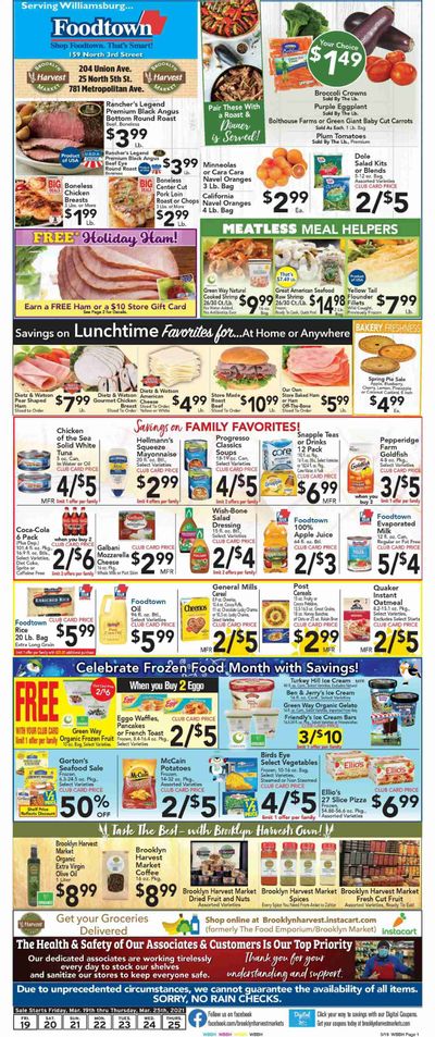 Foodtown (NJ, NY, PA) Weekly Ad Flyer March 19 to March 25