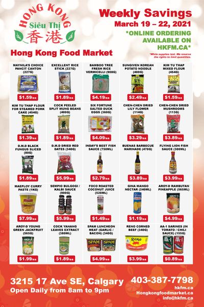Hong Kong Food Market Flyer March 19 to 22