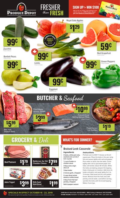 Produce Depot Flyer October 16 to 22