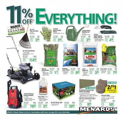 Menards Weekly Ad Flyer March 18 to March 27