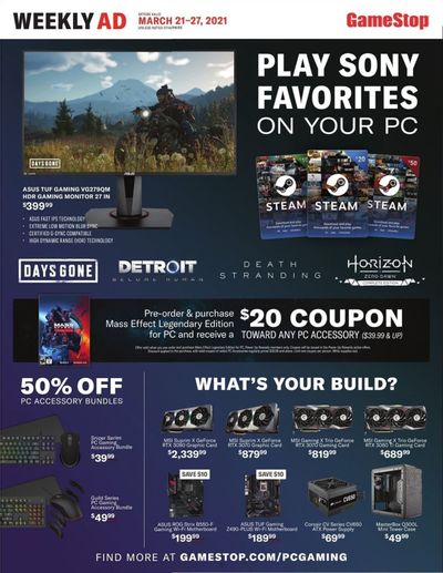 GameStop Weekly Ad Flyer March 21 to March 27