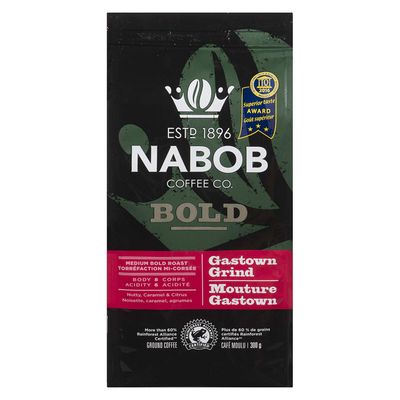 Nabob Bold Gastown Grind Ground Coffee, 300g (Pack of 6) on Sale for $ 29.94 (Save $ 11.94) at Amazon Canada