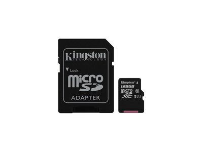 Kingston Canvas Select 128GB microSDXC Memory (Flash Memory) SDCS/128GBCR on Sale for $17.99 (Save $27.00) at Newegg Canada